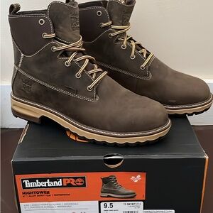 NEW- Timberland PRO Hightower Brown Leather Boots
